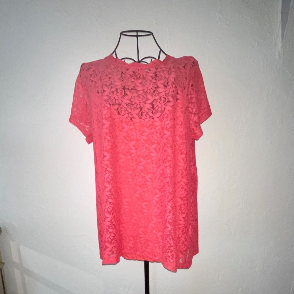 DKNYC - Lace pink top